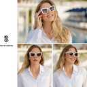 SOJOS Retro Oversized Polarized Cat Eye Sunglasses Womens Vintage Shades Trendy Stylish Sunnies SJ2291