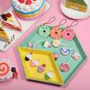 Hicarer 60 Pieces Candyland Christmas Tree Decorations Xmas Candy Lollipop Cupcake Pendants Donut Hanging Ornaments Polymer Clay Candy Themed Decor with Lobster Clasps DIY Pendants Accessories