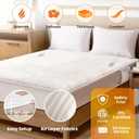Electric Heated Mattress Pad King Size Dual Control Bed Warmer, Deep Pocket, Side Storage Pouch for Controller, Machine Washable, 3D Air Layer Fabric, 78"x80", Grey