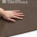 chakme Bathroom Rugs Mat U-Shaped 24x17, Ultra Thin Non Slip Bath Mat Small Quick Dry Absorbent Bath Mat for Bathroom Floor, (Coffee, U-24"x17")