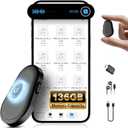 136GB Magnetic Voice Recorder - (9800Hours) Zutiifeu Voice Activated Recorder with DSP5.0 Noise Cancellation HD Audio Recorder for Classes, Meeting, Lecture, Daily Use Recording Device