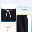 Cozople Boys Swim Trunks Quick Dry Compression Liner Swim Shorts Summer Bathing Suit with Inner Pocket Swimwear 7-20T (18 Years, Black-pink)