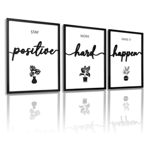 3D Wood Inspirational Wall Art, Framed Motivational Office Wall Decor, Positive Affirmations Wall Decor for Home Office Bedroom Living Room (Ready to Hang, 12x16 Inch, Set of 1, Framed)