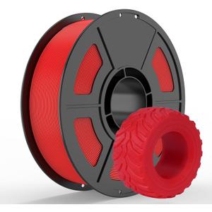 IEMAI TPU 95A 3D Printer Filament 1.75mm, Flexible & Soft Polyurethane, +/- 0.02mm Dimensional Accuracy, 1KG Spool (2.2lbs), Compatible with Most FDM Printers, Red