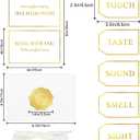 G2PLUS 5 Senses Gift Tags with String for Him and Her  Romantic White and Gold Gift Tags Set with Sense Greeting Card for Anniversary, Valentines Day, Birthday, Christmas