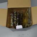 150PCS Gold Plastic Silverware, Heavy Duty Utensils, Disposable Plastic Cutlery Silverware Include 50 Forks, 50 Knives, 50 Spoons for Party and Wedding, Shiny Bead