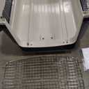 SportPet Designs Plastic Kennels Rolling Plastic Airline Approved Wire Door Travel Dog Crate, XXX-Large, Gray (48.0"L x 32.0"W x 36.0"H)