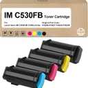 IM C530 IM C530FB IMC530FB IM C530F Toner Cartridge with Chip 418236 418237 418238 418239 Replacement for Savin Lanier IM C530 IM C530FB Printer4-Pack KCMY