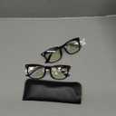 2 Pack Superb Durable Lightweight Progressive Multifocus Reading Glasses Men Women, TR90 Frame Spring Hinge Anti-Blue Light Multifocal Readers Retro No-Line Multifocal Comfort Eyeglasses, 2.5x (Progressive 3+2 Spring Hinge & Top is Not 0 (3 Ft Range) - Black and Grey)