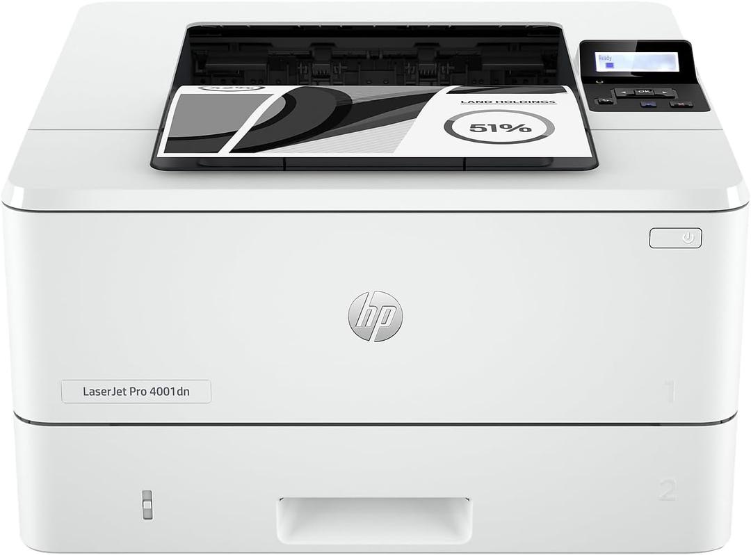 HP LaserJet Pro 4001dn Black & White Printer, Print, Fast speeds, Easy setup, Mobile printing, Advanced security, Best-for-small teams, Ethernet/USB only