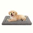 Dog Bed Crate Mat, Soft Durable Washable Anti-Slip Kennel Pad for Dogs & Cats, Reversible (Light Gray, S(24"*18"*1.5"))