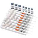 Geelin 1 Pcs Aesthetic Practitioner Syringe Tray with 8 Slots Label Bamboo Vial Holder Syringe Preparation Tray, 2-in-1 Combination Medical Supply Storage for Aestheticians, Nurses (Elegant,White)