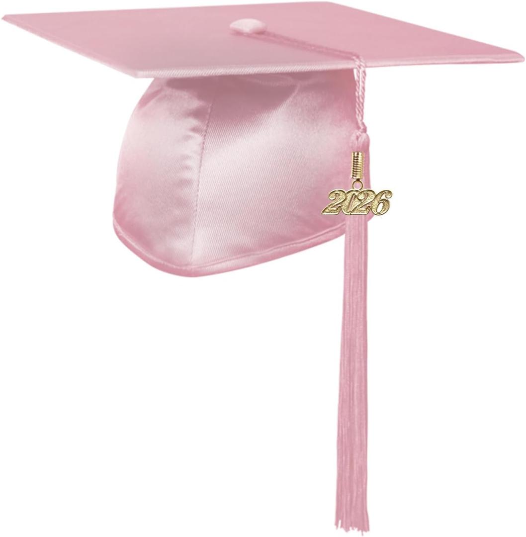 Endea Graduation Shiny Cap & Tassel (Pink, 2026)