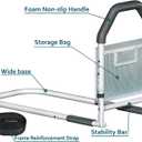 Bed Rails for Elderly Adults Safety with Storage Pocket, Adjustable Height Bed Assist Rails for Seniors & Patients, Fits All Beds Except Electric/Adjustable/Lift Bed, Tool-Free Assembly