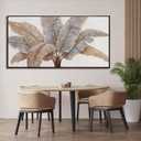 CHUDANHAO Botanical Wall Art Vintage Pictures Wall Decor Grey and Gold Photo Prints Line Wall Hangings 24"x48" Canvas Decorations for Bedroom Office