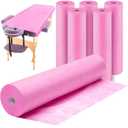 Tudomro 6 Rolls Disposable Non Woven Bed Sheets 24 x 71 Inch Massage Table Paper Covers Non Woven Fabric Massage Sheets Waterproof Spa Breathable Bed Cover for Beauty Salon (Pink)