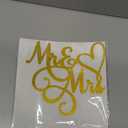 Mr & Mrs Cake Topper Bride and Groom Sign Toppers Gold Glitter Love Cake Decorations for Wedding Engaged Anniversary Letter Cupcake Topper Theme Party Supplies