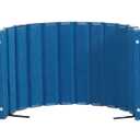 Angeles 30" x 6' Quiet Divider With Sound Dampening Panels, Freestanding Room Divider Wall, Blue