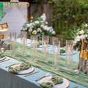 NUPTIO Hurricane Glass Candle Holders: Set of 10 Candlestick Holder 11.8" H