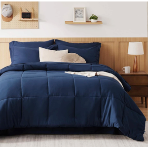 Comforter Set - 7 Pieces Solid, Queen Size