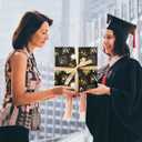 Graduation Gift Wrapping Papers, 6 Sheets Black and Gold FINISH SCHOOL GRAD Champagne Patterns Gift Wrap, 20 x 28inch per Sheet with 1 Roll Gold Ribbon for 2025 Graduation Party Gift Wrap DIY Craft