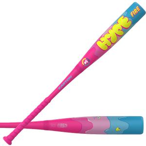Easton | 2025 | Hype FIRE Baseball Bat | USSSA | -5 / -8 / -10 Drop | 2 3/4" Barrel | 2 Pc. Composite (Blue / Pink)