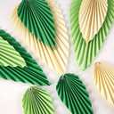 Hanging Paper Fans Paper Leaves Green Decoration for Spring Safari Jungle Birthday Baby Shower Wedding Party Backdrop Decorations Playroom Classroom Bulletin Board Wall Ceiling Decorations