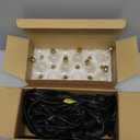 addlon 48 FT Outdoor String Lights Commercial Grade Weatherproof Strand, 18 Edison Vintage Bulbs, 15 Hanging Sockets (3 Spare Bulbs), ETL Listed Heavy-Duty Decorative Christmas Lights for Patio Garden (Black)