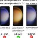 2 Pack Anti-Blue Privacy Tempered Glass for Samsung Galaxy S23 Plus/Galaxy S22 Plus Mirror Anti-Spy Screen Protector Anti-Peeping Film Electroplated Blue 6.6 inch