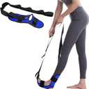 Stretch Strap with Loops for Foot and Calf - Ideal for Physical Therapy, Achilles Tendonitis Relief, and Plantar Fasciitis - Perfect for Yoga, Gymnastics, and Flexibility Training (Blue)