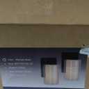 Wall Sconces Set of Two, Modern Vanity Lights with Double Clear Glass Shade Matte Black Indoor Farmhouse Wall Lights for Bathroom Living Room Bedroom Mirror Hallway Bulb E26 Base (2PCS)