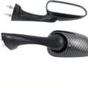 Motorcycle Rearview Miror Replacement Side Mirror for CBR NSR VFR RVF 250 400 NC23 29 30 35 MC18 19 21 22 28 Black (Carbon)