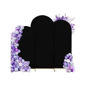 SUKAIKEQA 3Piece Arch Cover Bundle – 7.2FT, 6.6FT & 6FT Stretch Spandex Backdrop Set – Wedding, Birthday & Photo Booth Arch Covers for Every Event