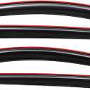 Lightronic Extra Durable Clip-on in-Channel Auto Vent Window Visor, Fits 2013-2018 Nissan Altima Sedan, UV Protection Rain Guard, Original Wind Deflector, No-Drill Easy Install, Dark Smoke, 4-Pcs