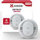 Kidde Smoke Detector, 10-Year Battery Powered, Voice Alerts, LED Warning Light Indicators, 20SD10-V
