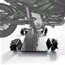 Motorcycle Center Stand Mover Dolly with Non-Slip Pad & Locking Casters