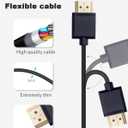 Duttek Short Mini HDMI to HDMI Cable 1FT/30cm, Ultra Slim/Flexible Soft Mini HDMI Male to HDMI Male Supports High-Speed 4K@60Hz, 3D, 18Gbps, 1080P for Projector, Monitor, Camcorde