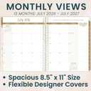 bloom daily planners 2026-2027 Planner (8.5 x 11") 13 Month Academic Year Organizer (July 2026 - July 2027) - Weekly & Monthly Agenda Book with Stickers & Tabs - Bows