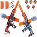 2 Pack Gel Ball Blaster Splatter Toys - High Powerful 12 Per Seconds 160+ Fps Super High Speed Automatic Splat Toys for Age 14+