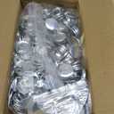 200 Sets Button Maker Supplies, 32mm / 1.26 inch Button Supplies Buttons Parts, (Approx. 1.25 inch) Metal Blank Badge Parts with Blank Paper for Buttons Maker Machine Pin Maker Press