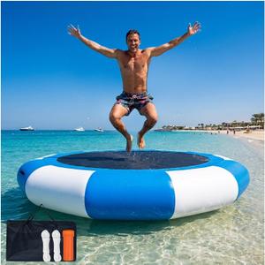6/10/15FT Inflatable Water Trampoline for Lake Floating Trampoline