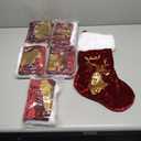 Christmas Stockings 8 Pack for Family 20" Gold Sequins Red Velvet with White Soft Faux Fur Embroidery Classic Fireplace Tree Decorations for Xmas Season Decor (Set of 6)