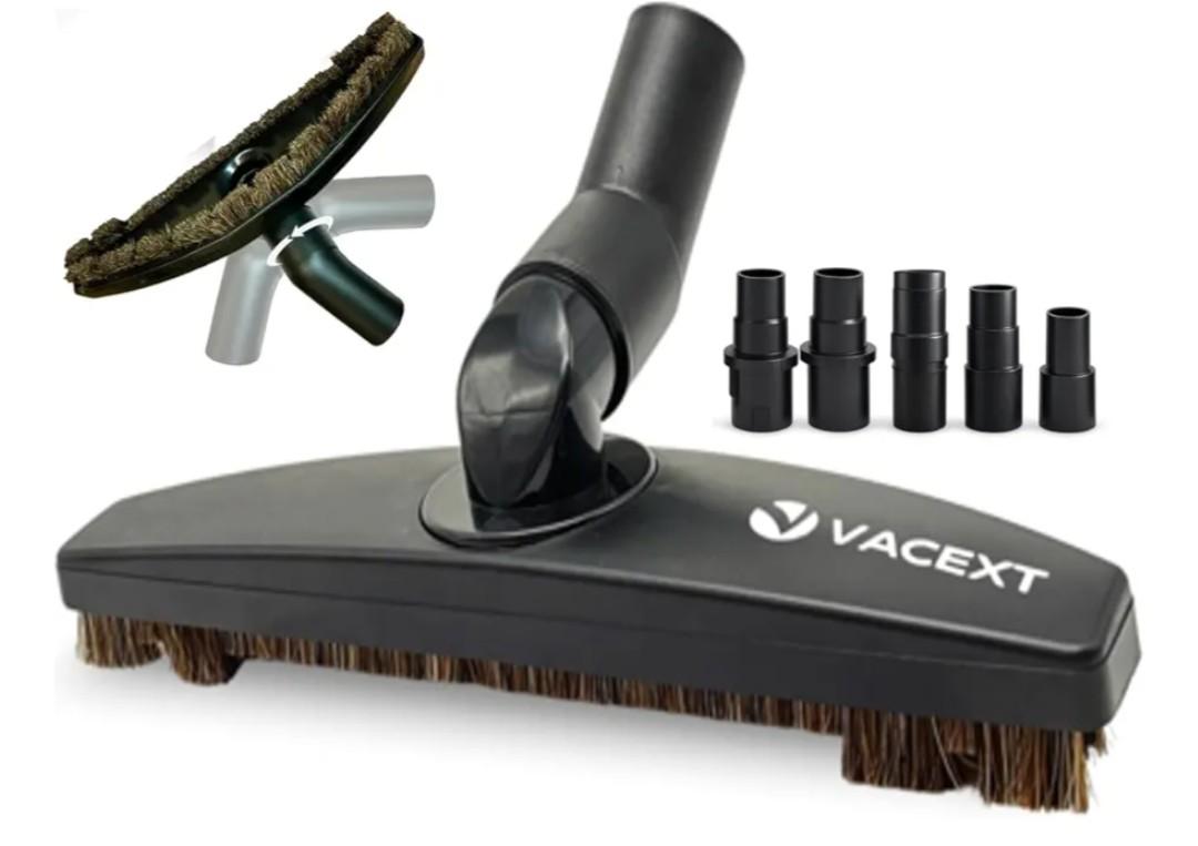 Horsehair Hardfloor Attachment for Wood and Tile Floors plus Vacuum Hose Adapter Compatible with Most Vacuum Cleaners Vacuum Attachments Accessories- Small Shop Vac Adapter - Hardwood Floor Attachment