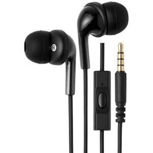 Amazon Basics Wired Earbuds with Microphone, In-Ear Headphones, 3.5mm Jack, High Definition Sound, Secure Fit, 4.2 ft Cable, S/ M/ L Ear Tips, Black