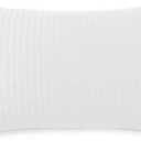 Quilted King Pillow Shams 20x36 Inch, Soft Microfiber Bright White