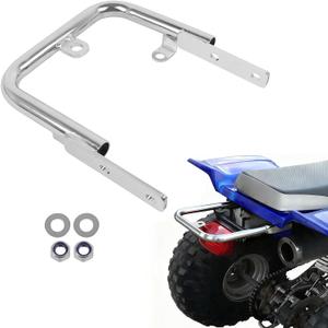 Rear Grab Bar Wheelie Bar Compatible with Yamaha Blaster200 YFS200 1988-2006 ATV Rear Grab Bar Bumper(Chrome)