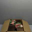 DIYDOFUN Dining Table Centerpiece Set of 6 - Pre-Made Aritifial Rose with Wooden Vase Fake Floral Arrangment Faux Flower for Wedding Bridal Tea Party Event Decorations - Dusty Pink & Champagne