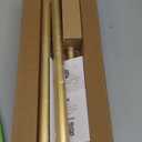 Gold Shower Curtain Rod 34-82 Inches(2.8-6.8ft) Never Rust Adjustable Shower Rod Spring Tension Non Slip No Drilling Shower Rods for Bathroom Garland Window