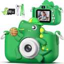 Kids Camera Toy, masterbee Dinosaur Toys Camera for Kid Age 3-12, Christmas/Birthday Gifts for Boys and Girls, 1080P HD Kids Digital Camera, Children Camera Gift for 3 4 5 6 7 8 9 10 11 12 Year Old (Green)