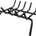 Fireplace Grate,Fireplace Log Holder,18 inch Heavy Duty Solid Cast Iron FIrewood Log Burning Rack for Inside The Fireplace Accessories Outood Fire Pit Kindling Fireplace Tools